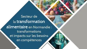 Page de couverture de l'&eacute;tude avec le titre, quelques photos de fruits et de l&eacute;gumes