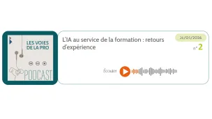 visuel du podcast Les Voies de la Pro avec le titre du 2e num&eacute;ro