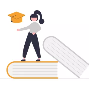 Personnage en &eacute;tudes ou formation