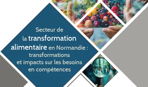 Page de couverture de l'&eacute;tude avec le titre, quelques photos de fruits et de l&eacute;gumes