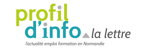 Visuel de &laquo; Profil d'info la lettre &raquo; avec base line "L'actualit&eacute; emploi formation en Normandie"