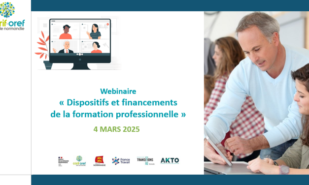 « Dispositifs et financements de la formation professionnelle » : un webinaire le 4 mars